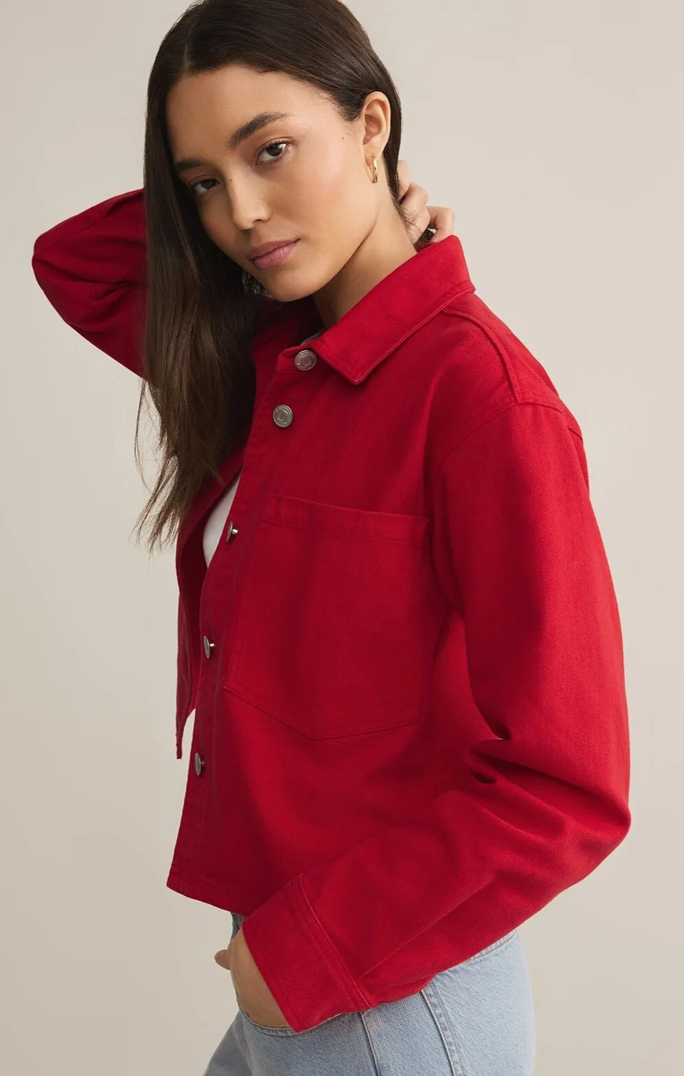 All Day Cropped Denim Jacket