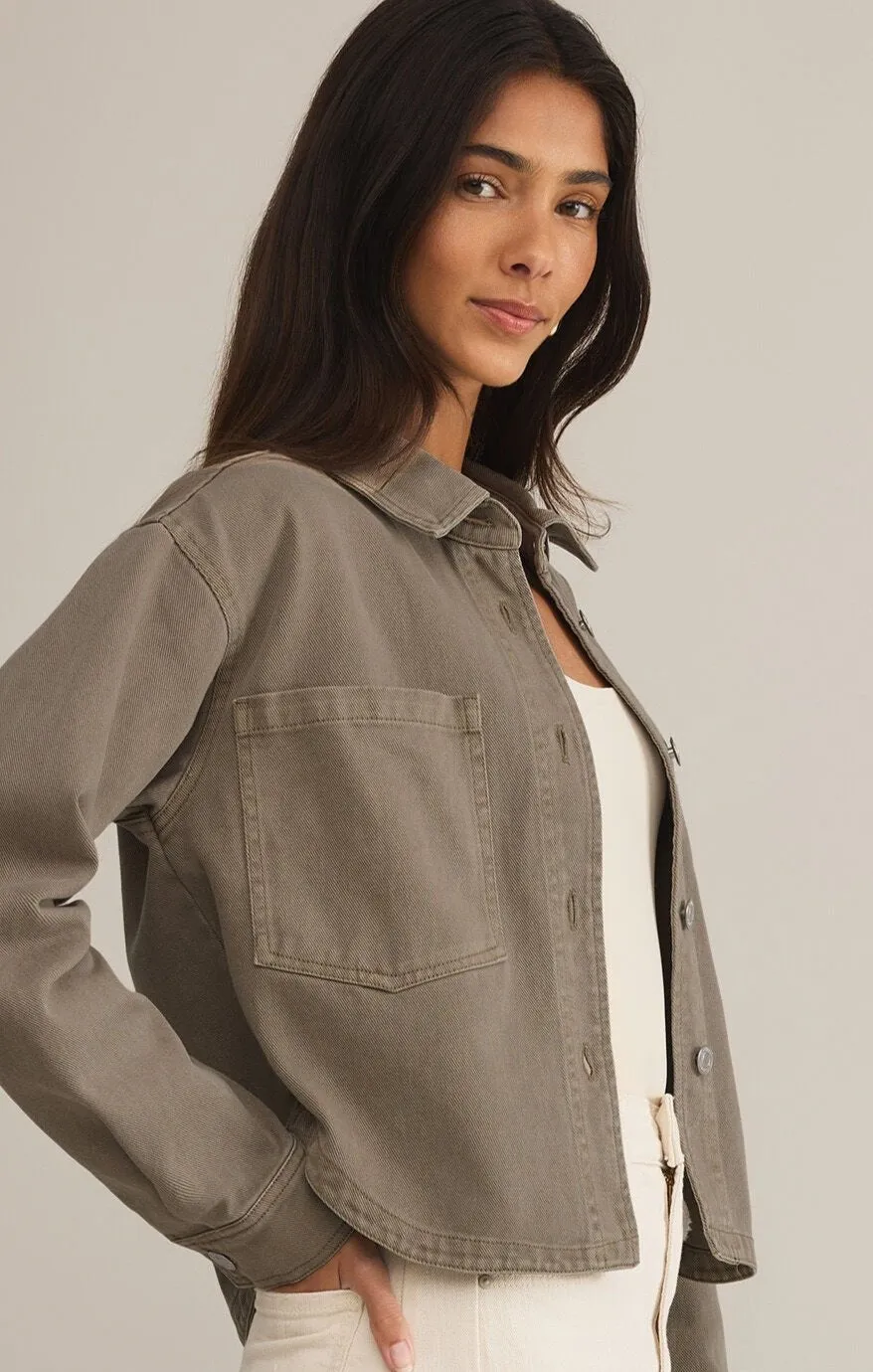 All Day Cropped Denim Jacket