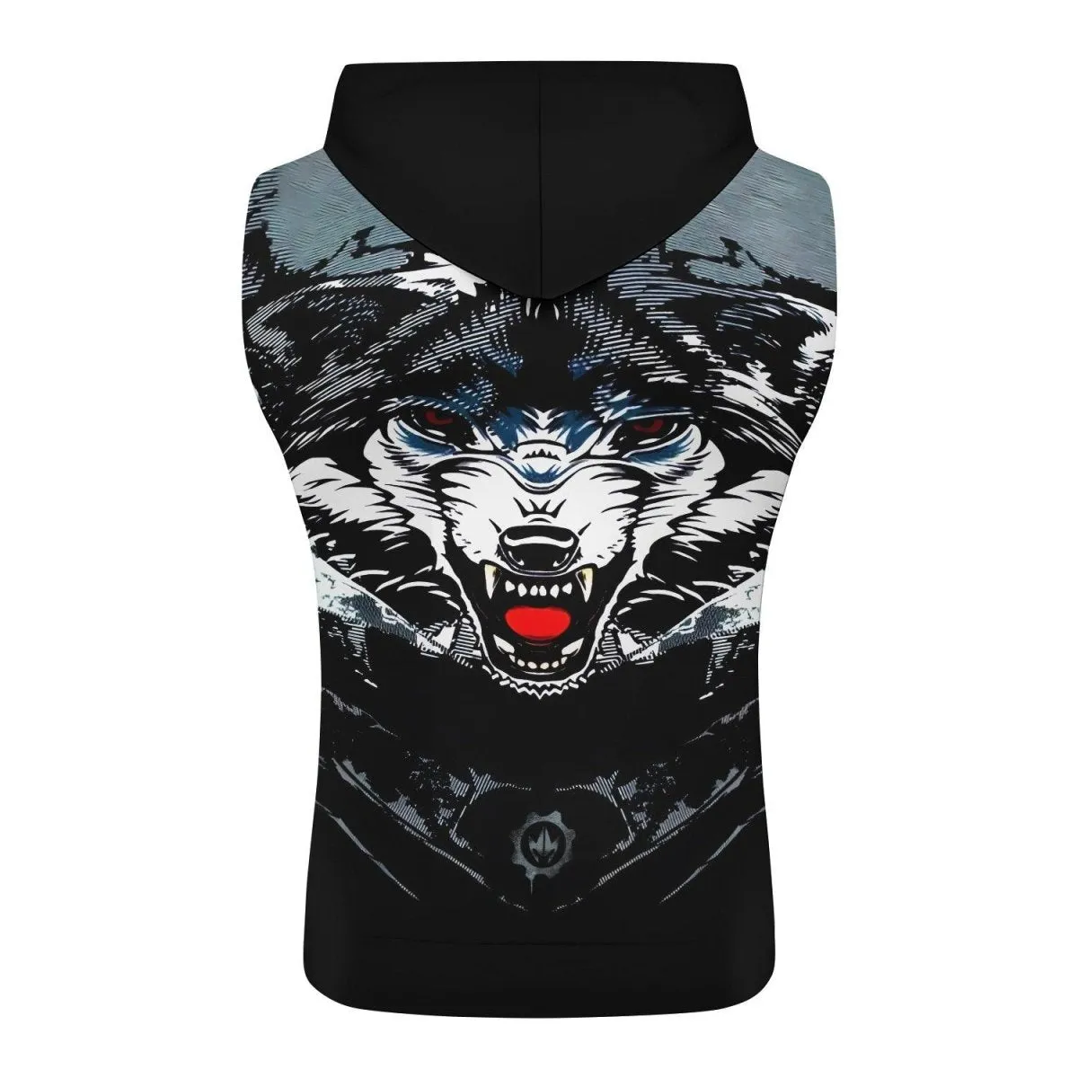 Angry Wolf Sleeveless Pullover & Zip Hoodie