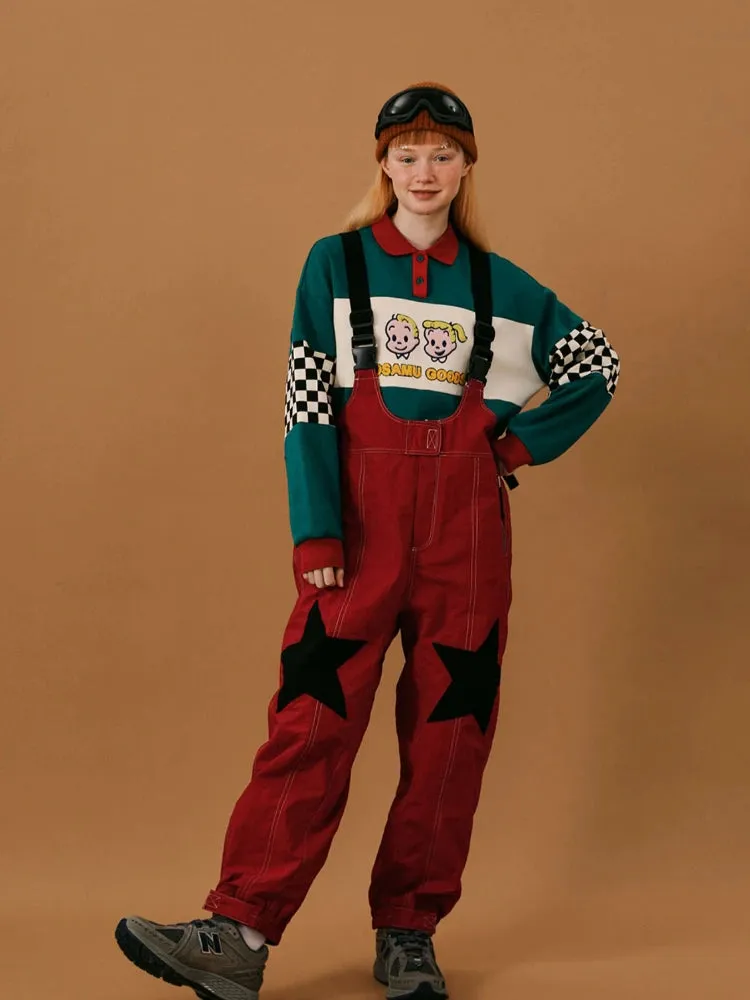 Chic Y2K Cartoon Embroidered Graphic Pullover