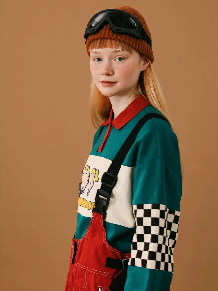 Chic Y2K Cartoon Embroidered Graphic Pullover