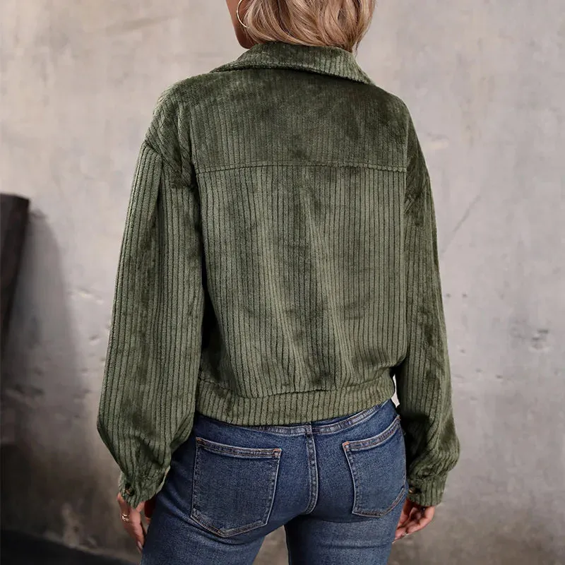 Corduroy Cropped Jacket
