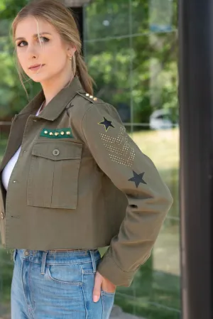 Cropped Army Shacket