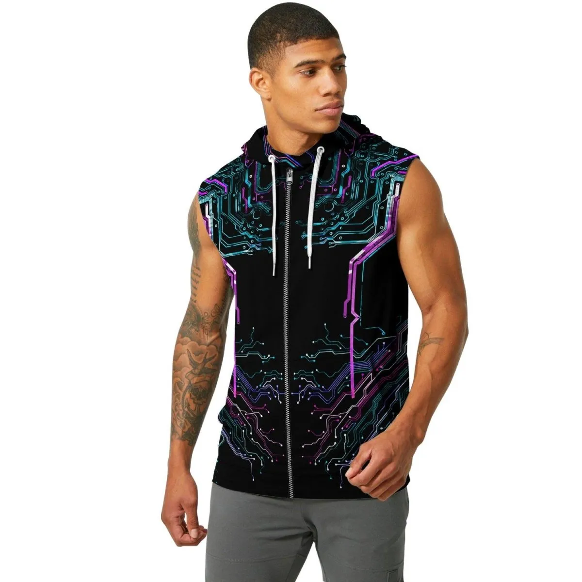 Deadly Glowing Circuit Sleeveless Pullover & Zip Hoodie