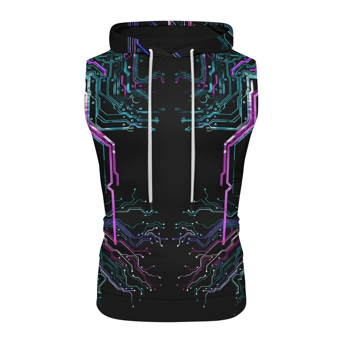 Deadly Glowing Circuit Sleeveless Pullover & Zip Hoodie