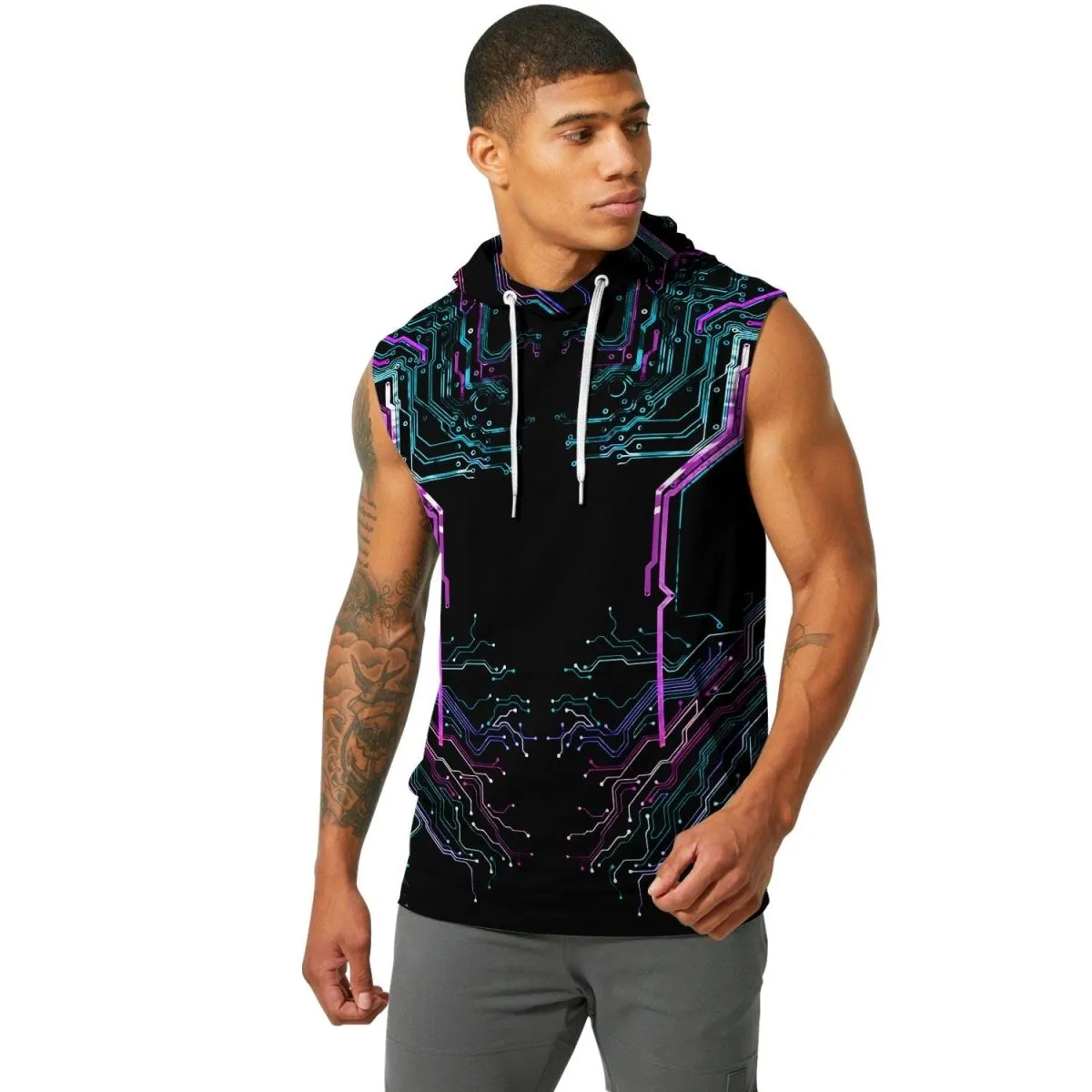 Deadly Glowing Circuit Sleeveless Pullover & Zip Hoodie