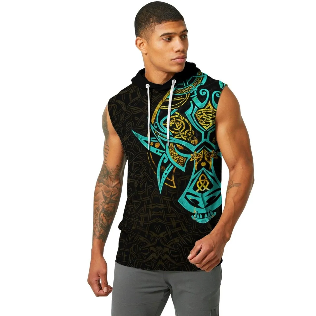 Fenrir Norse Wolf Sleeveless Pullover & Zip Hoodie