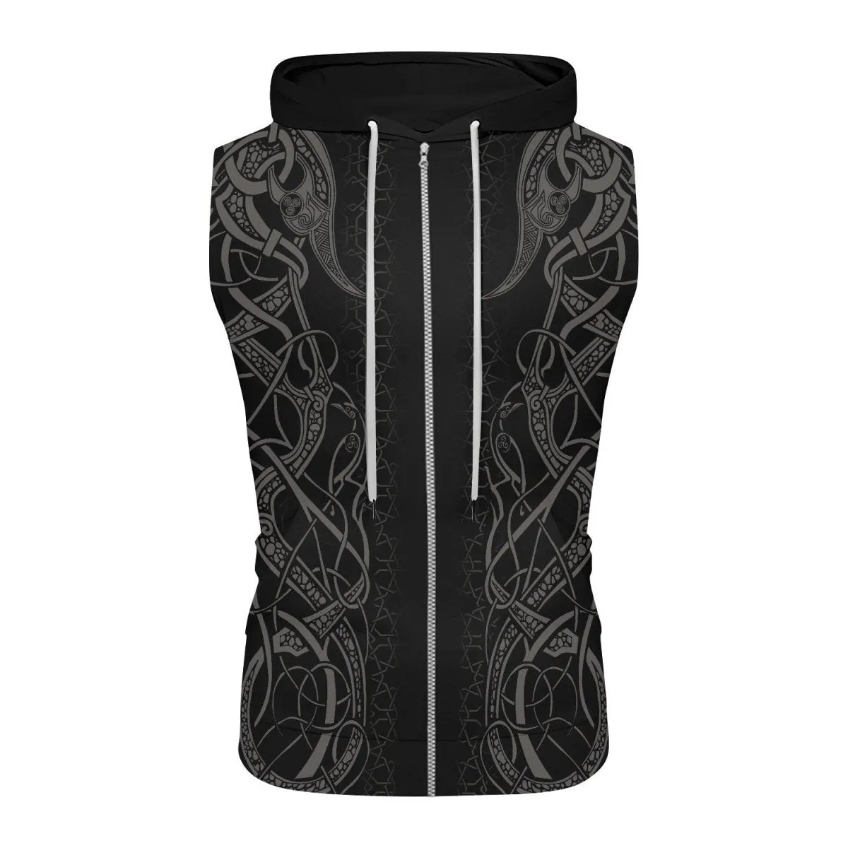 Fenrir Tattoo Viking Sleeveless Pullover & Zip Hoodie
