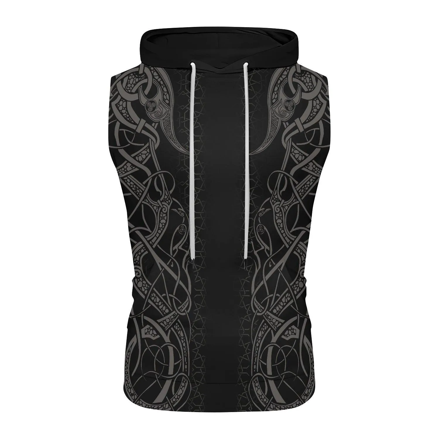 Fenrir Tattoo Viking Sleeveless Pullover & Zip Hoodie