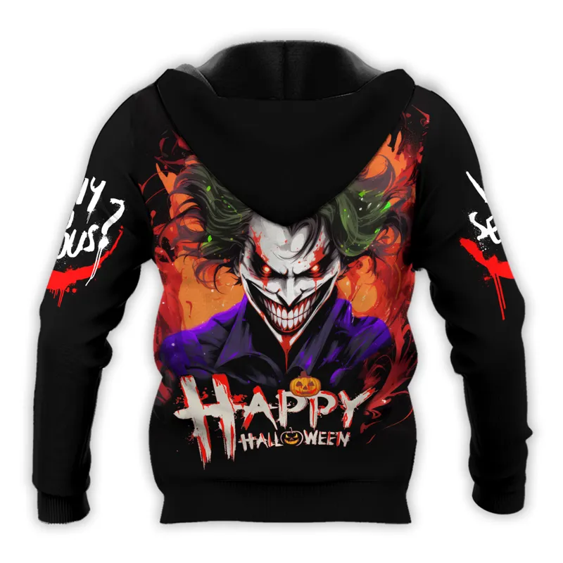 Joker Happy Halloween Why So Serious Hoodie & Zip Hoodie