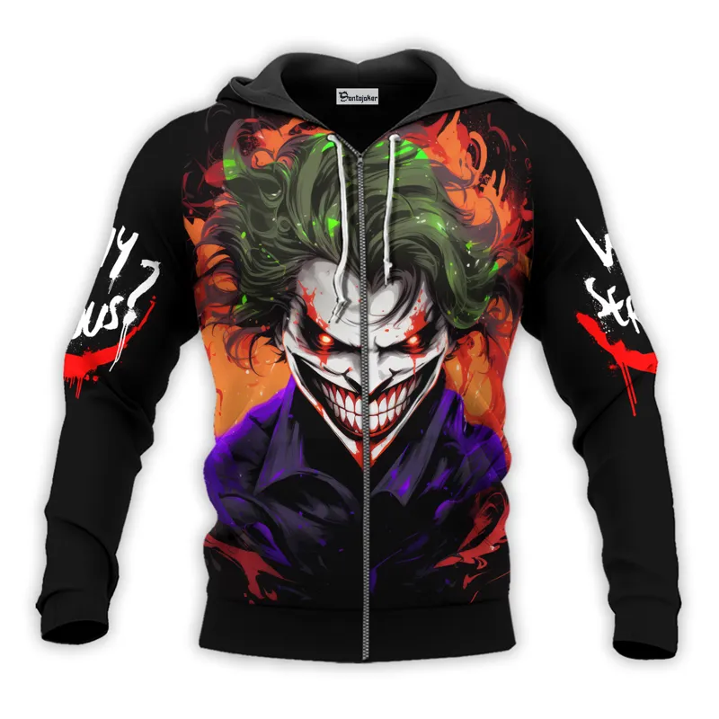Joker Happy Halloween Why So Serious Hoodie & Zip Hoodie