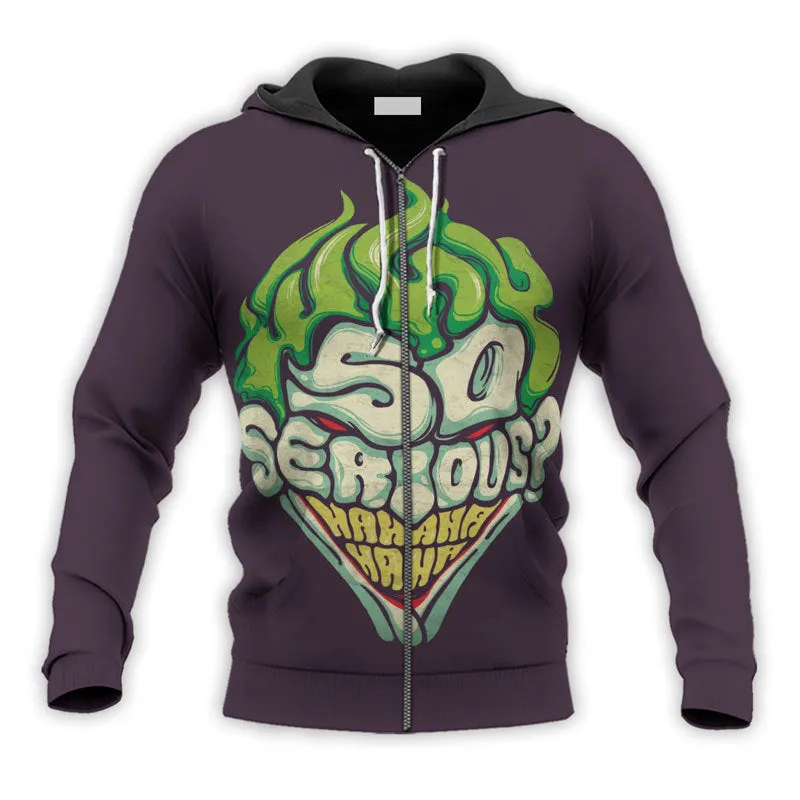 Joker Why So Serious HaHaHa Purple Hoodie & Zip Hoodie