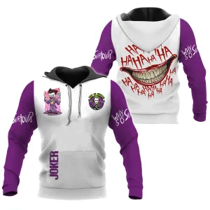 Joker Why So Serious White Purple Hoodie & Zip Hoodie