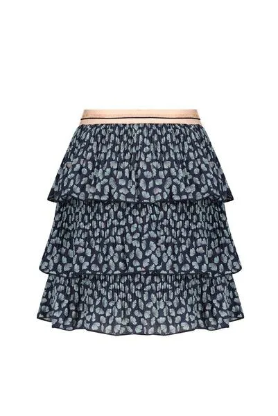 Kids Girls Skort | Nika Three Layer Skirt in Navy | Nono