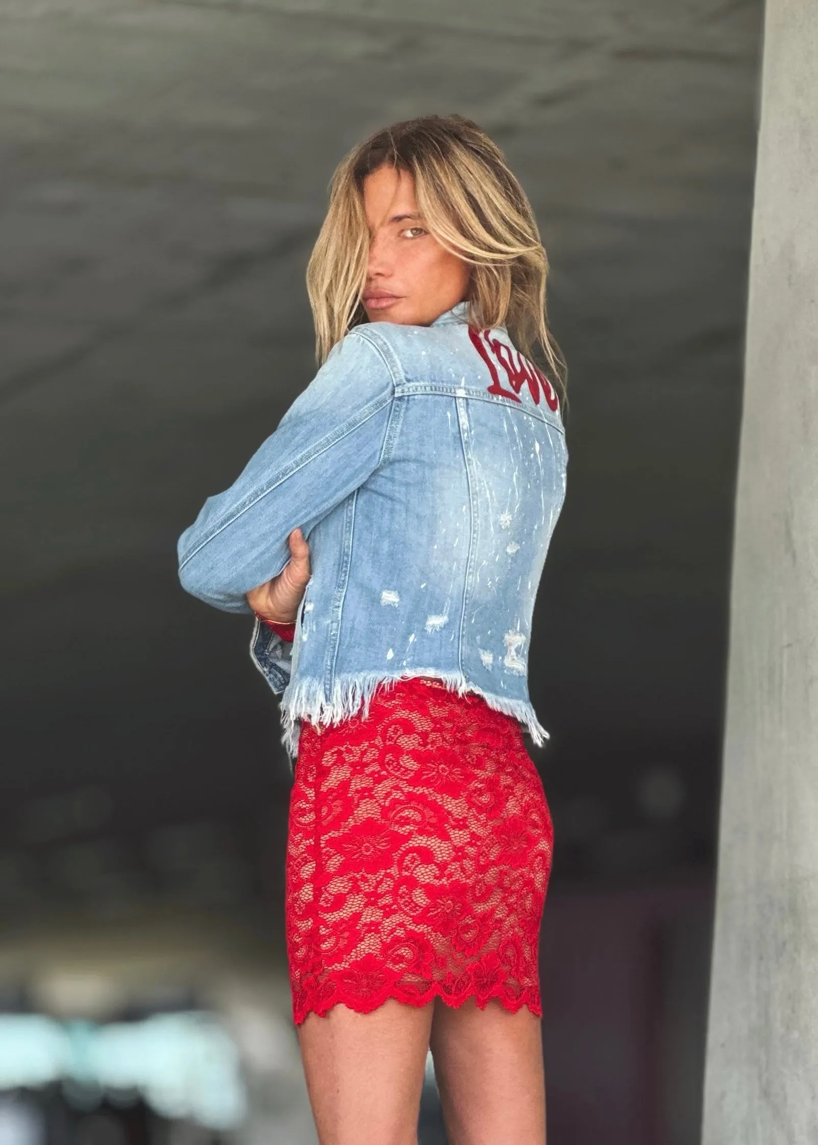 Love denim Jean Jacket washed blue