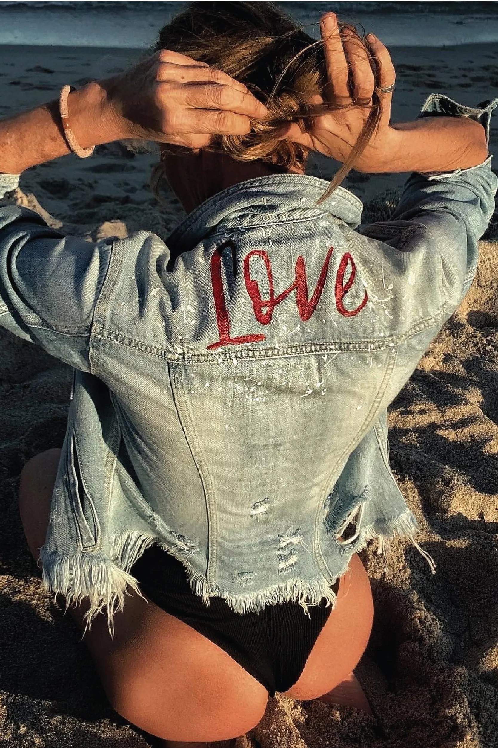 Love denim Jean Jacket washed blue