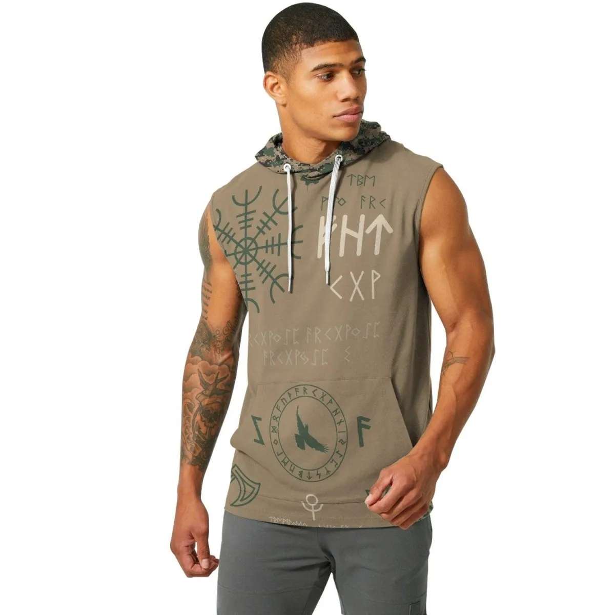 Marine Veteran Viking Sleeveless Pullover & Zip Hoodie