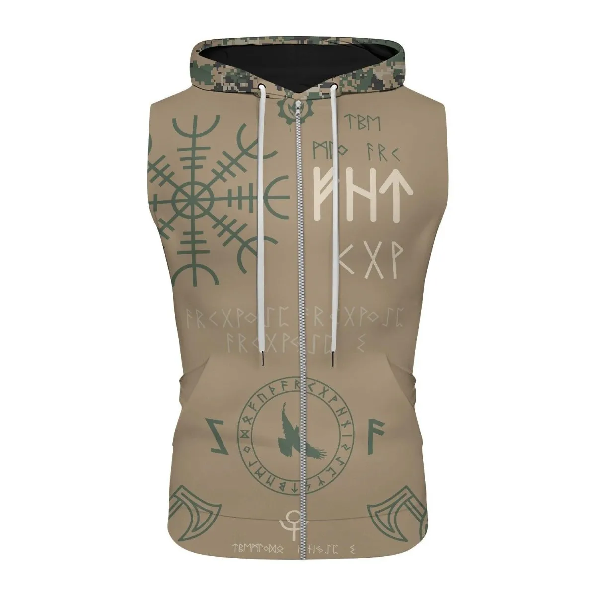 Marine Veteran Viking Sleeveless Pullover & Zip Hoodie