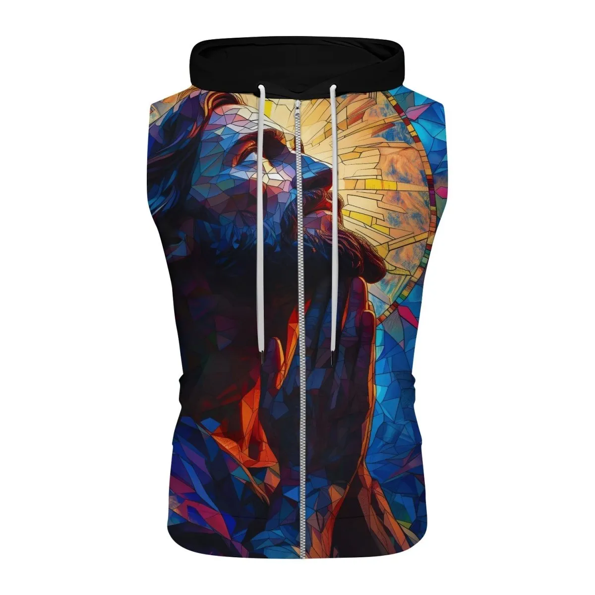 Merciful Jesus Sleeveless Pullover & Zip Hoodie