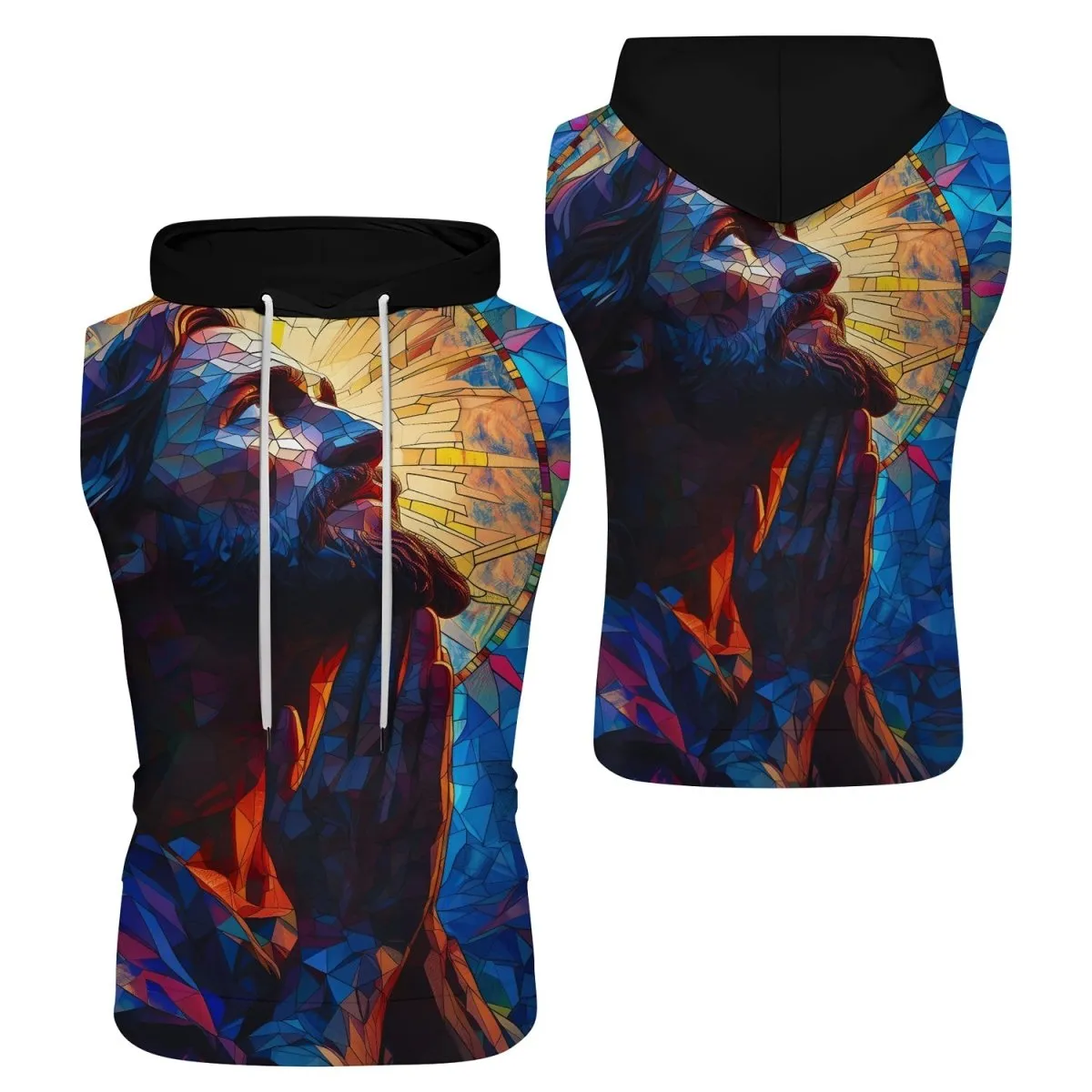 Merciful Jesus Sleeveless Pullover & Zip Hoodie