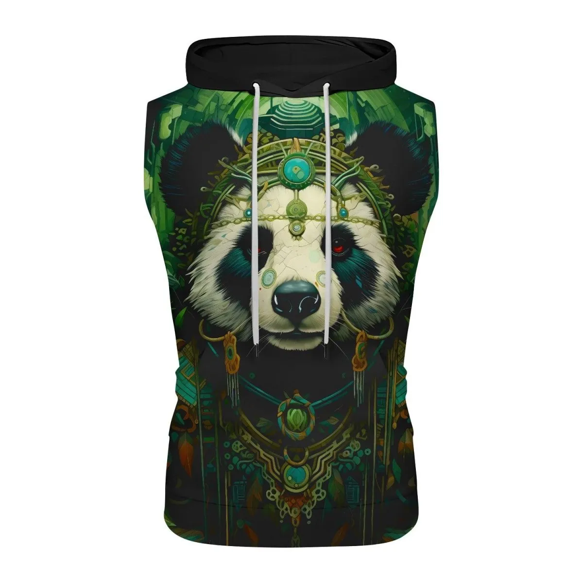 Native Panda Sleeveless Pullover & Zip Hoodie