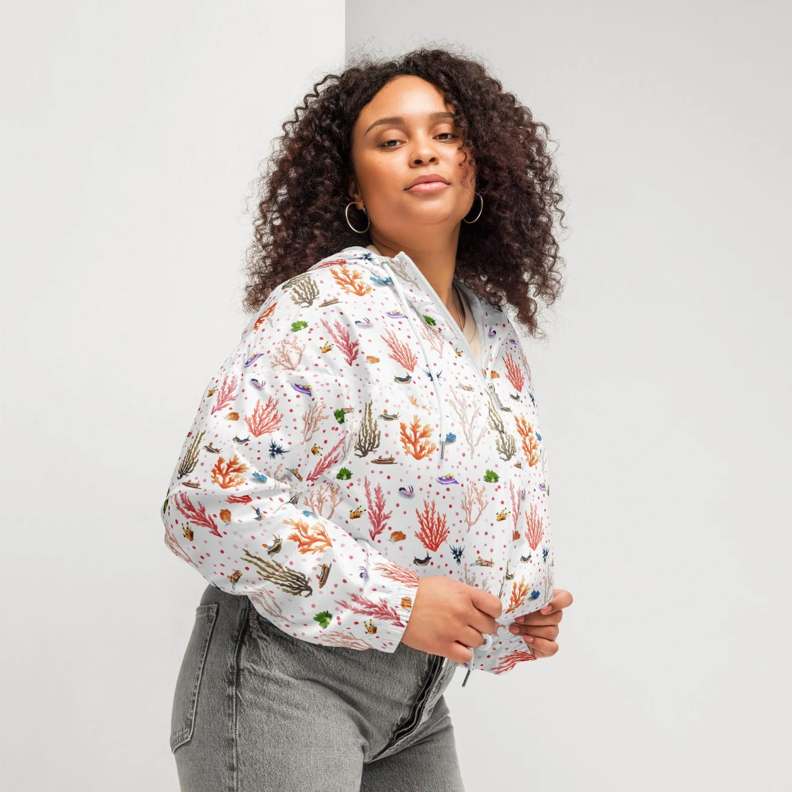 Nudibranch Bliss Women’s Cropped Windbreaker
