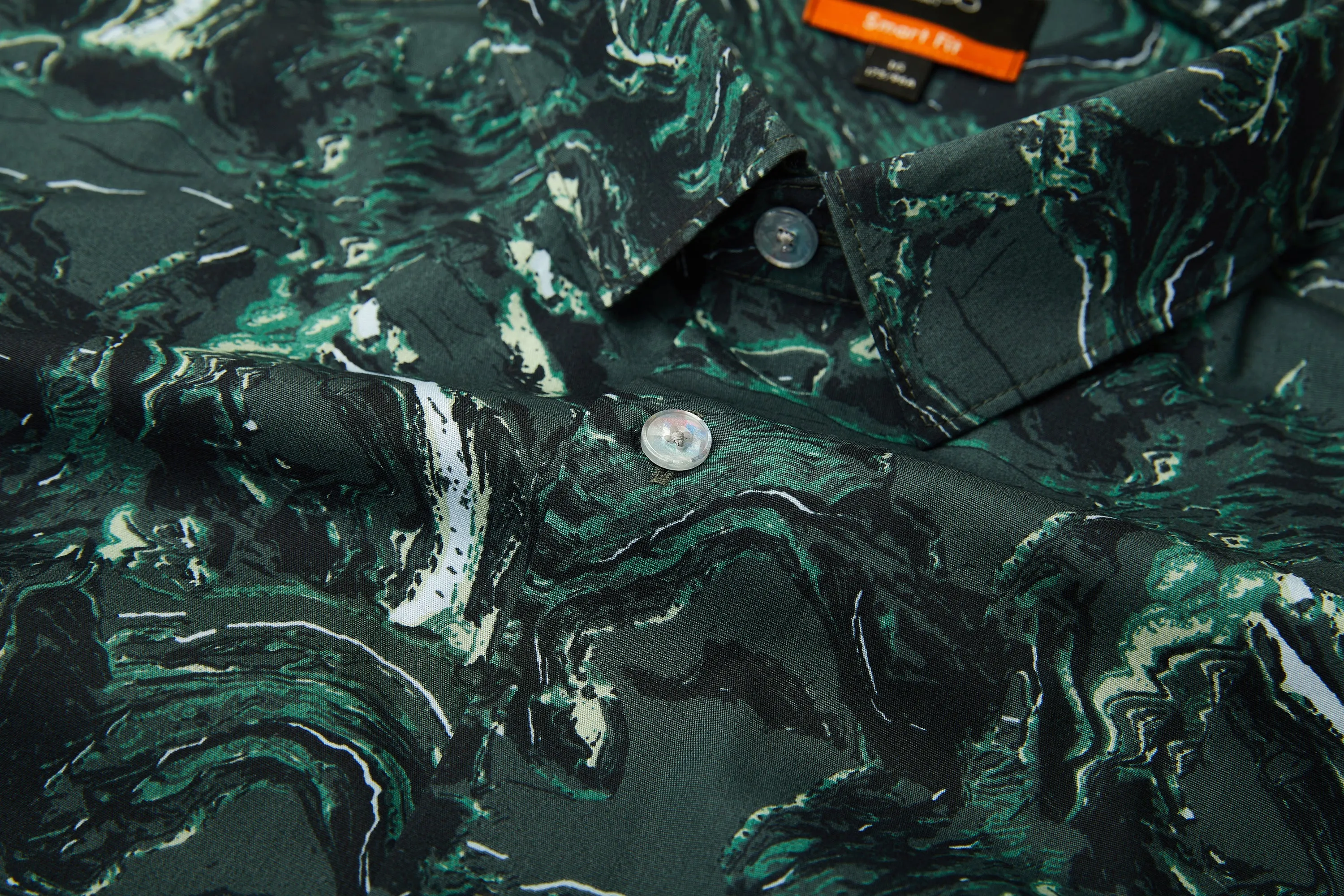 Poplin Wrinkle Free Printed Casual Shirt