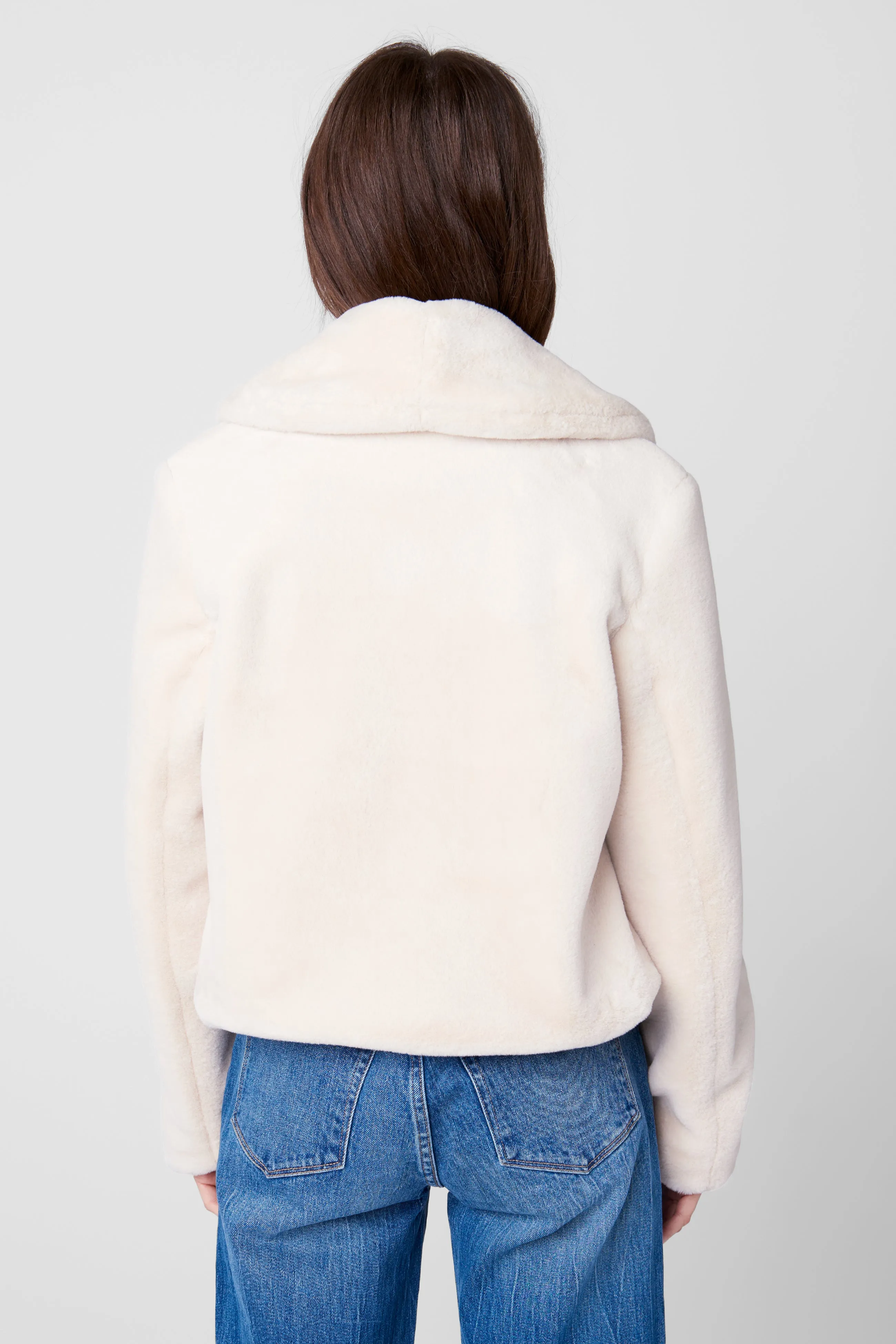 Snow Queen Faux Fur Cropped Jacket