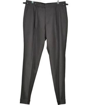 SuitSupply Dark Grey Slim Leg Tapered Trousers SZ42 W36