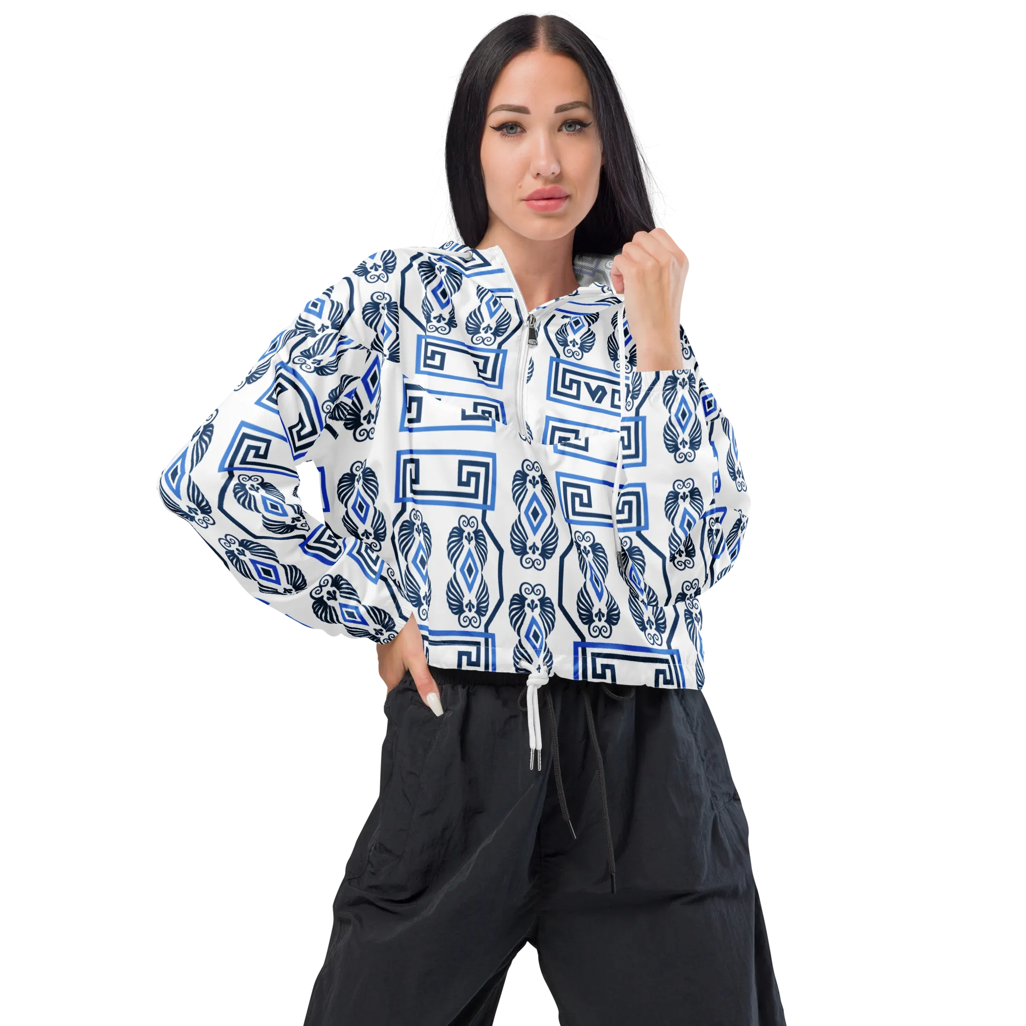 The Key Womens cropped windbreaker