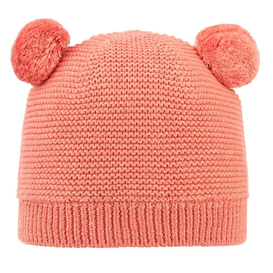 Toshi Organic Beanie - Snowy / Coral