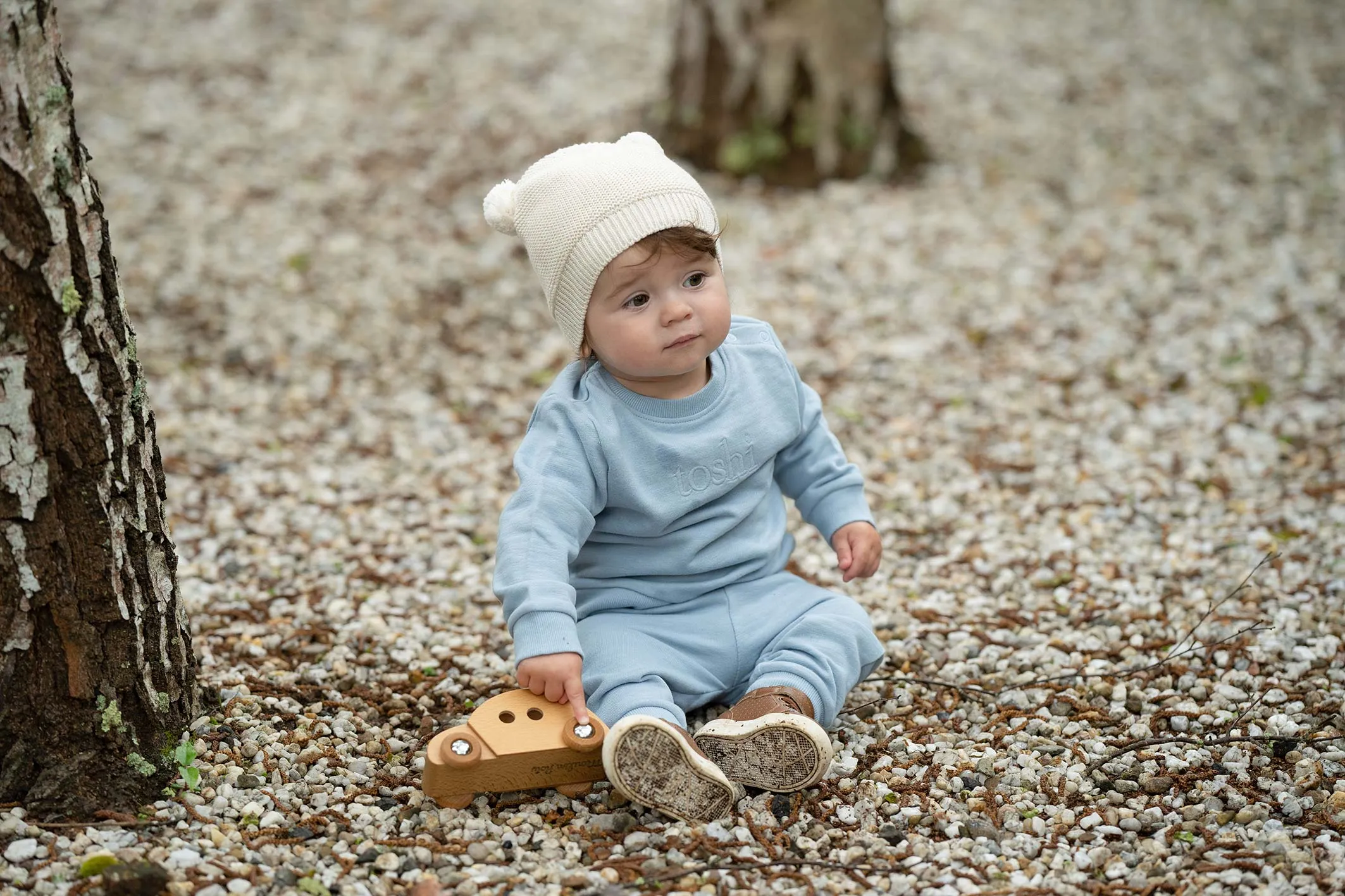 Toshi Organic Beanie - Snowy / Feather