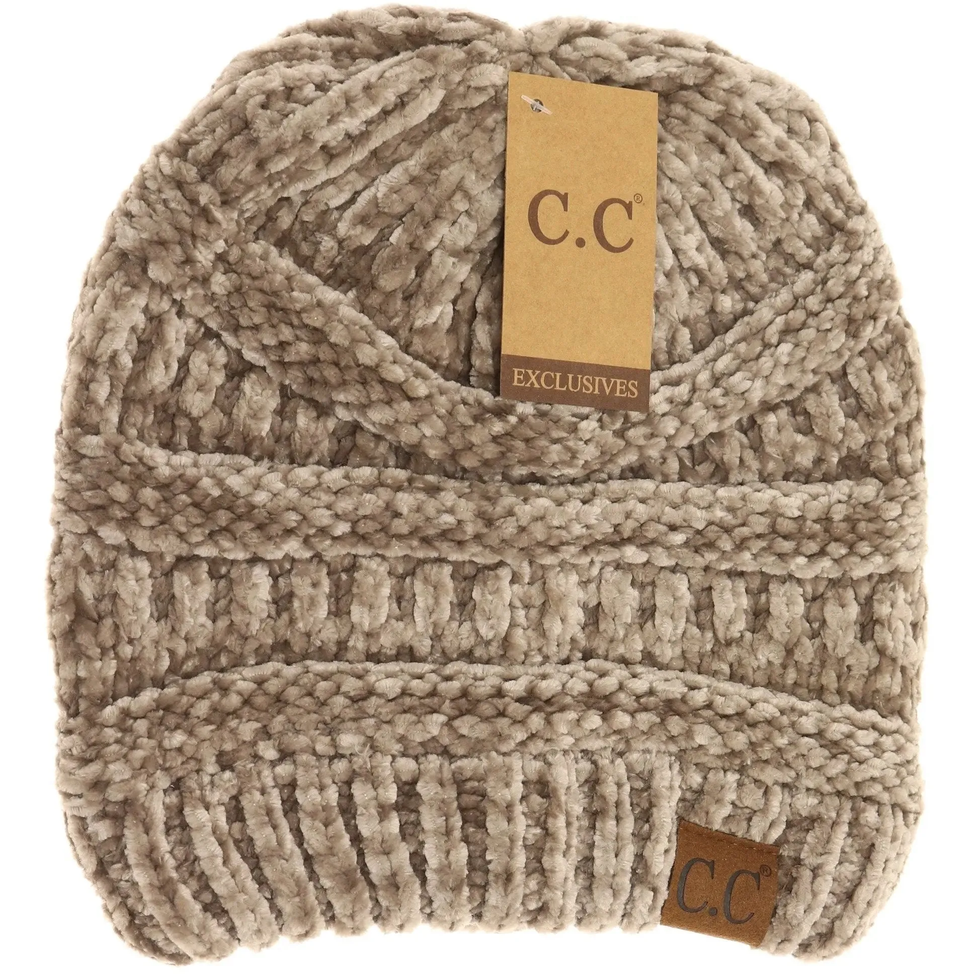 Women’s Classic Chenille CC Beanie – Ultra-Soft & Cozy Knit Hat