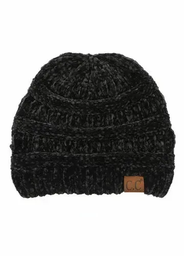 Women’s Classic Chenille CC Beanie – Ultra-Soft & Cozy Knit Hat