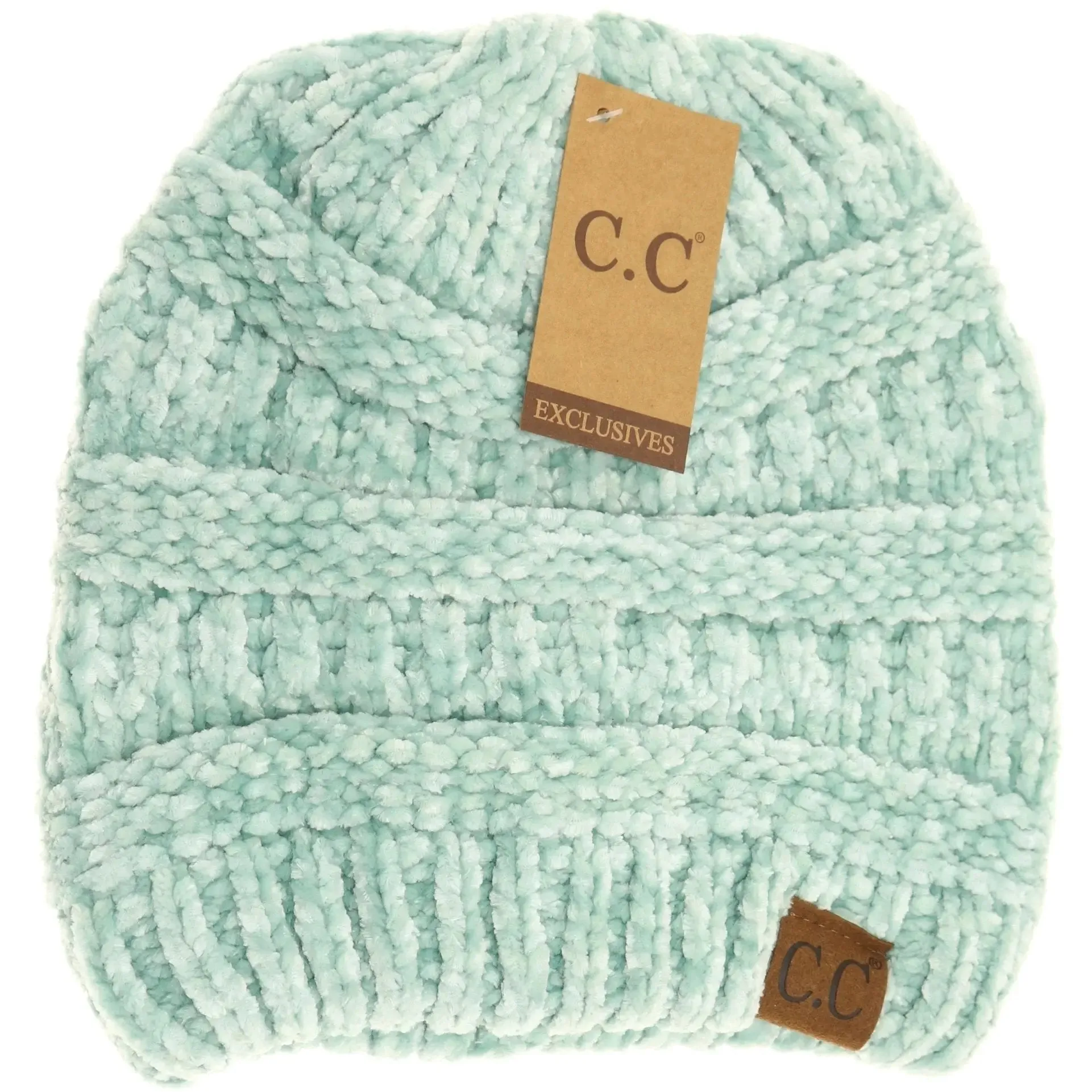 Women’s Classic Chenille CC Beanie – Ultra-Soft & Cozy Knit Hat