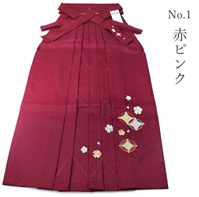 Women's Japanese Kimono Hakama Skirt Cloisonne Embroidery