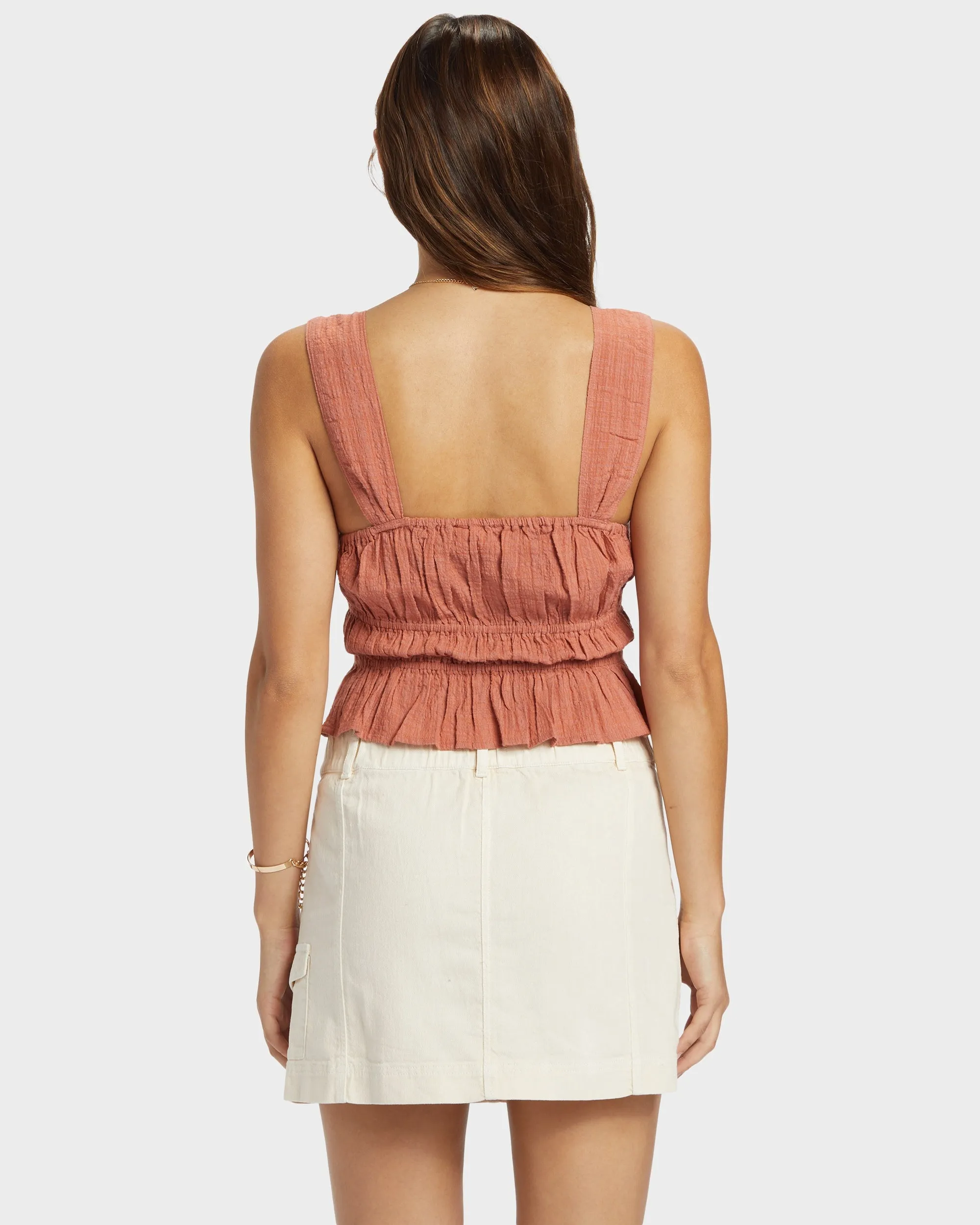 Womens Sunset Mist Cropped Vest Top