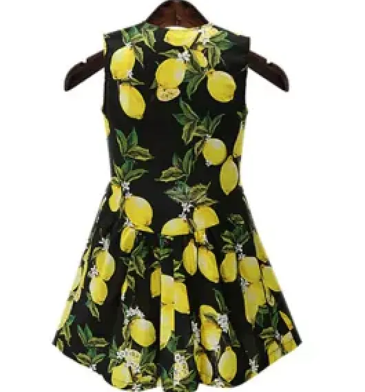 Womens Twin Set Dress • Lemon Print • Plus Size